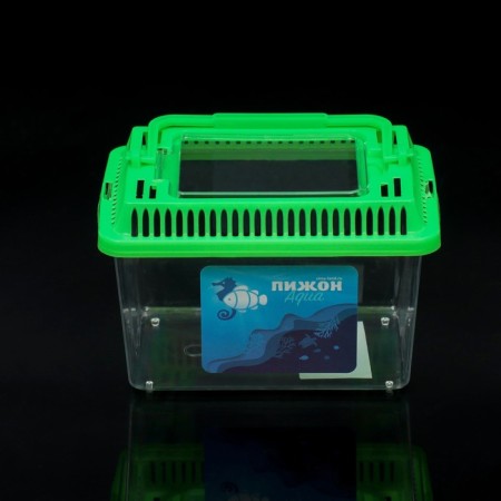 Rectangular carrying, 13.5 x 9.3 x 10 cm, green-1