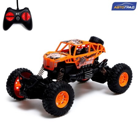 Radio -controlled jeep "Krauler", 1:18, works from batteries, color orange color