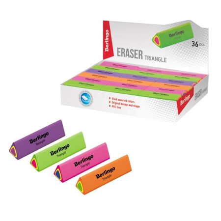Triangle eraser, triangular, thermoplastic rubber, 44x15x15 mm-1