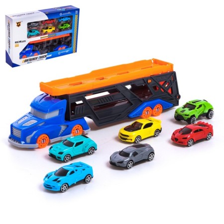 TRAILER truck, with 6 cars