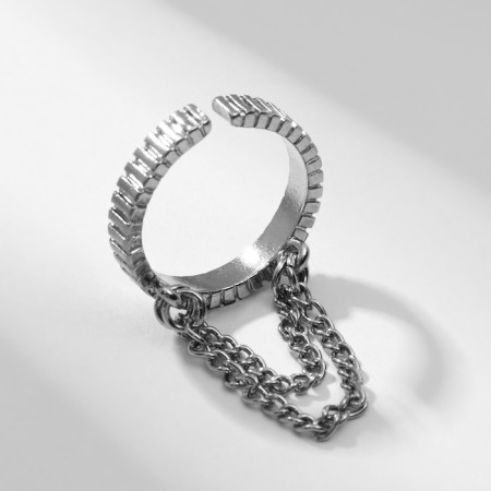 Ring "Trend" chains, color silver, dimensionless-2