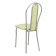 Viennese soft chair, silver metallic/olive
