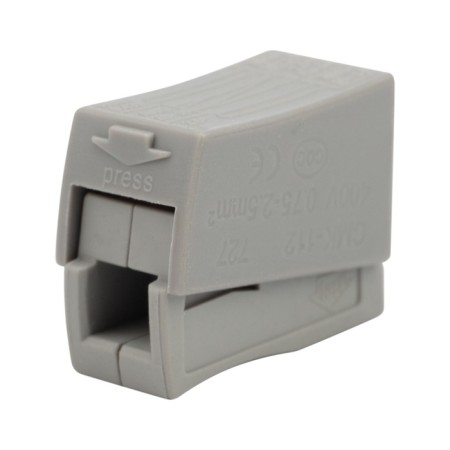 Construction and installation terminal of QMS 224-112 for a lamp for 2 conductor 1.0-2.5/0.5-2.5 mm², white