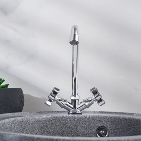 Kitchen mixer "RMS" SL118-271F, two-wound, zinc, chrome-1