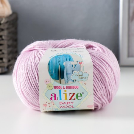 Yarn "Baby Wool" 40% wool, 40% acrylic, 20% bamboo 175m/50g (275)