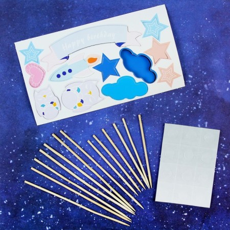 Set for the manufacture of topper "Cosmonaut's Birthday", 12 pcs.-2