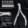Manicure nippers for the cuticle Premium Satin, ergonomic, 9.3 cm, blade length - 7 mm, silver color