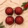 Set of balls plastic D-10 cm, 4 pcs "grain" red