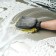 Cartage washing mittens, 25 × 19 cm, bilateral, yellow-gray