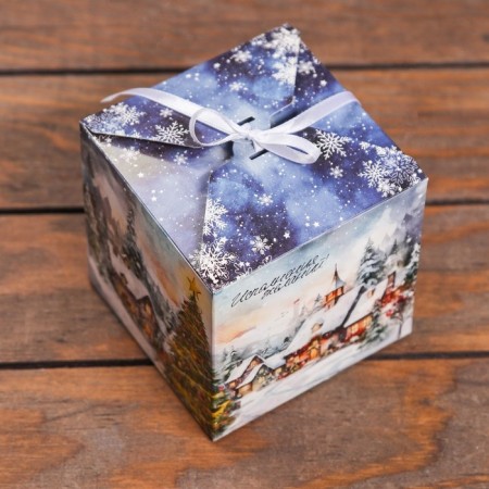Folding box "Winter landscape" 12 x 12 x 12 cm-1