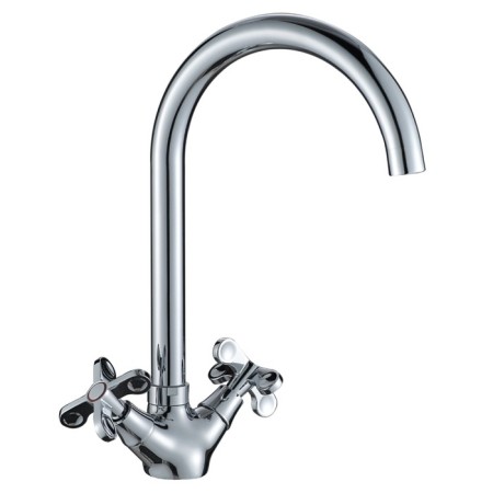Rossinka RS42-72 kitchen mixer, two-handed, with high swiveling, color chromium