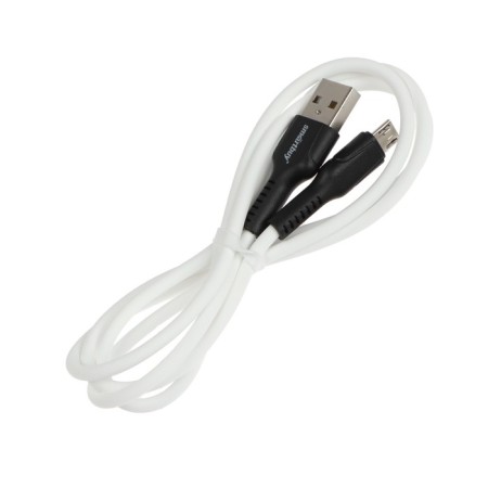 Smartbuy S21, microUSB cable - USB, 2.4 A, 1 m, charging + data transfer, white-2