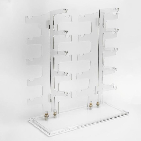 Glasses of 10 seats, 32 × 13 × 31 cm, table, transparent color-1