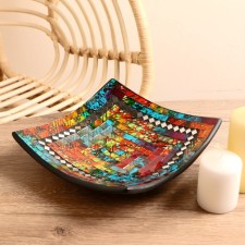 Decorative plate 25x25x6 cm, ceramics