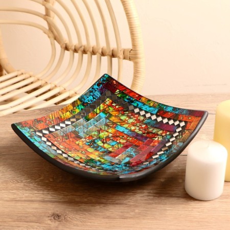 Decorative plate 25x25x6 cm, ceramics