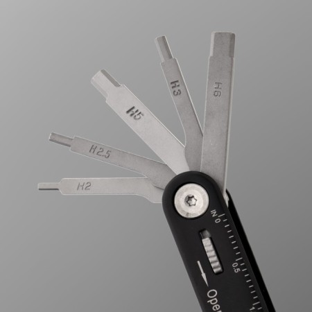 Multitul 11V1: screwdrivers, keys, ruler, black-2
