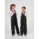 Baby trousers insulated, height 128 cm, black color