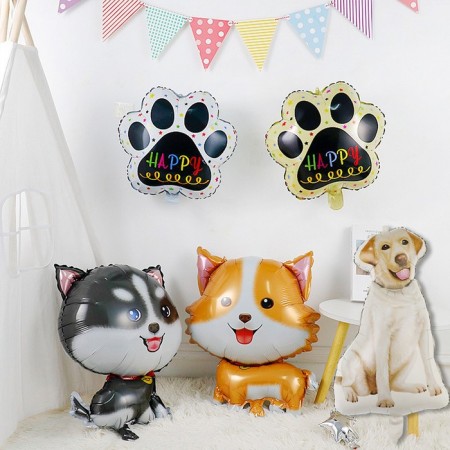 Foil ball 24 "Funny gray puppy"-1