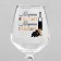 A glass for the wine "Marina does not miss" 350 ml