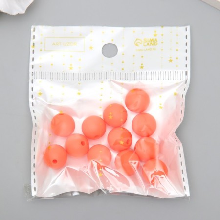 Busina silicone "Round" orange marshmallow d = 1.2 cm-2