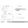 Sink over the Uperwood washing machine Marsal 120 cm, left, white marble
