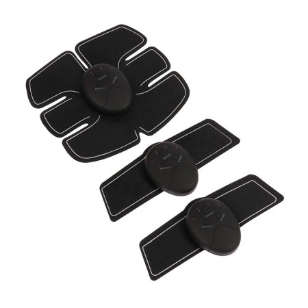 Massage for the press and hands of Luazon LEM-37, 6 modes, 3 remote control, 6HAAA (not in set), black-1