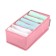 Organizer for linen, 6 cells, pink color