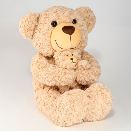 Soft toy "Bear", with a teddy bear, 65 cm, beige color-2