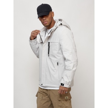 Male spring jacket, size 56, light gray color-5