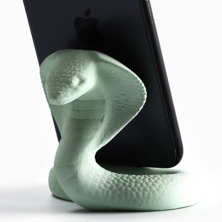 New Year's phone stand "Cobra", for the New Year, Green, 8.5 x 7.5 cm-5