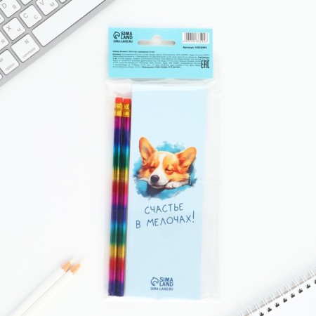 Set 2 pencils and notebook "Corgi"-9