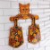 Set of cutting boards "Kotik", 2 pcs, Khokhloma