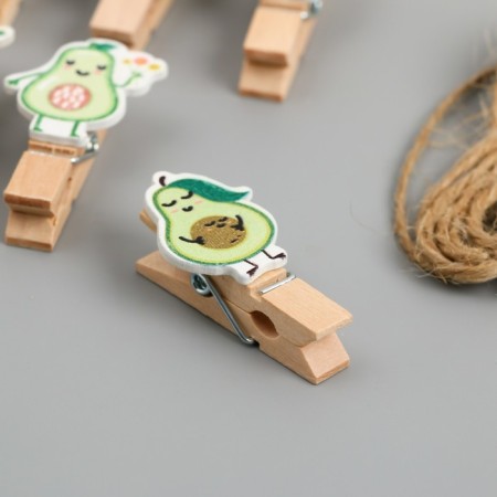 Decor for creativity tree "Procedic. Avocado and dancing" set of 10 pcs 3.9x2.3x1.2 cm-2