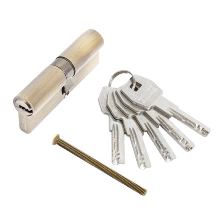 The cylinder mechanism standard Max, 80 mm (40x40), 5 keys, key/key, antique bronze