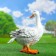 Garden figure "Goose" White, 20x35x41cm