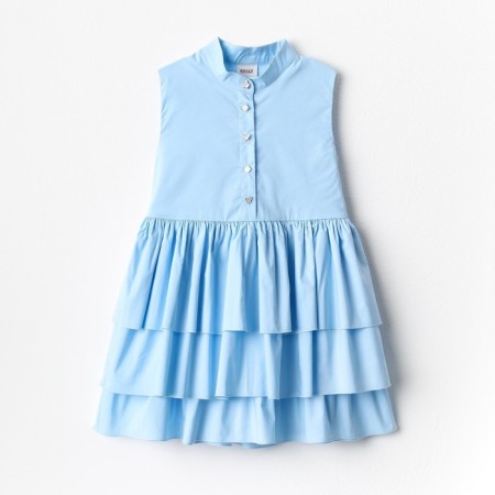 Платье для девочки MINAKU: Cotton collection цвет голубой, р-р 122-5
