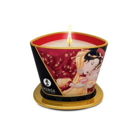 Candle - aromaticoma for shunga massage "Strawberries and champagne", 170 ml-6