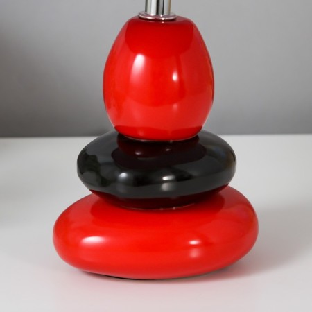 Table lamp 16877/1bk+RD E14 40W Black-red 21x21x30 cm-4