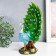 Polystone souvenir "Blue peacock with green blossomed tail in the meadow" 10.5x22x26 cm