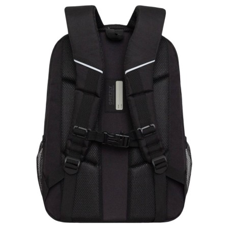 Youth backpack 42 x 31 x 22 cm, Grizzly, ergonomic back, laptop department, black-2