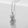 Piece "Bear" toy, white-black color in silver, 70 cm