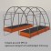Glocked bed, 295 × 100 × 15 cm, orange, Greengo