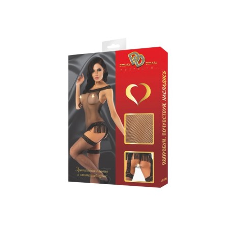 Erotic linen, transparent Bodysuit, with access, mini-skirt, size 42-52, black-3