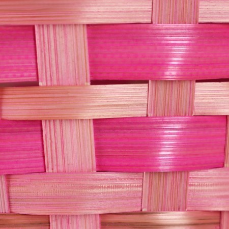 Wicker basket, 20.5 × 9.5 × 33 cm, pink, bamboo-5