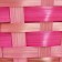 Wicker basket, 20.5 × 9.5 × 33 cm, pink, bamboo