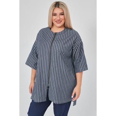 Women's tunic, size 68, dark blue color