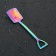 A dessert spoon made of stainless steel Magistro “shovel”, length 15.5 cm, rectangular shape, chameleon color