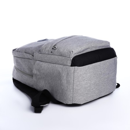 Young backpack from the textiles on lightning, Fulldorn, 3 pockets, color gray color-2