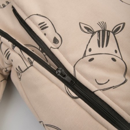 Kinderlitto children's jumpsuit “New friends. Beige animals ", height 62-68 cm-4
