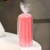Candle-cylinder "four-leafer", 4.5x10.5 cm, pink, 6 hours